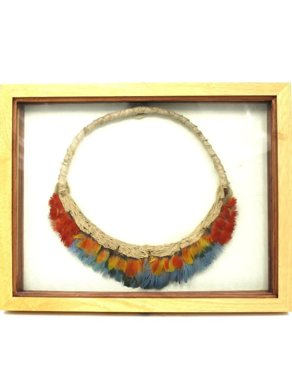 Feather Head-Ring or Ceremonial Ornament made of cane by an Indigenous Amazonian